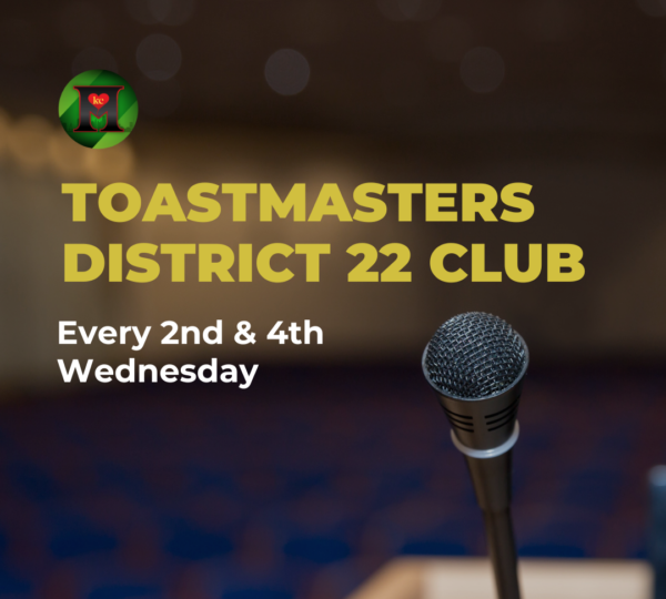 Toastmasters District 22 Club, Heartland Black Chamber. Meets every 2nd and 4th Wednesday.